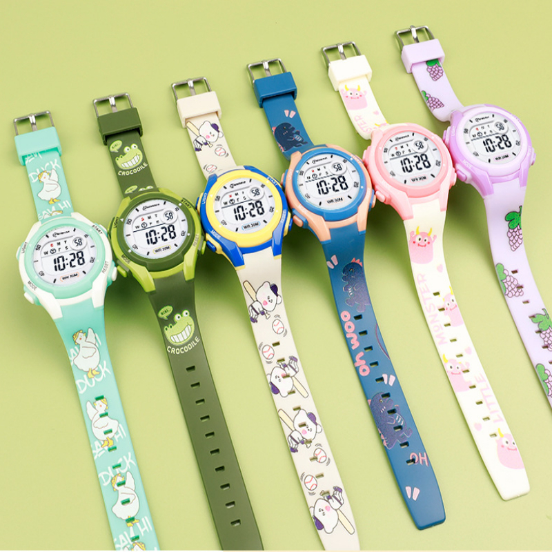 Đồng hồ cho bé gái Mingrui quai nhận vật hoạt hình chống nước Mig016- Tặng kèm Pin và Hộp