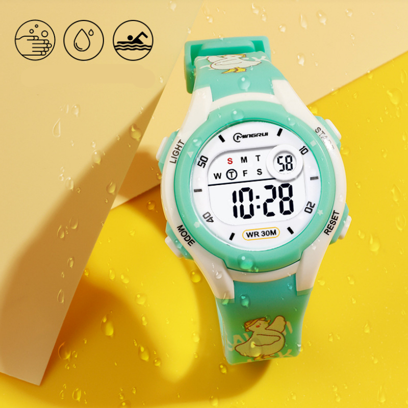 Đồng hồ cho bé gái Mingrui quai nhận vật hoạt hình chống nước Mig016- Tặng kèm Pin và Hộp
