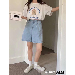 Quần short jean chun sau