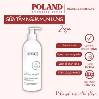  Sữa tắm Ziaja Med Xanh 400ML cho da viêm lỗ chân lông mụn lưng mụn ngực ngừa nấm cơ thể 