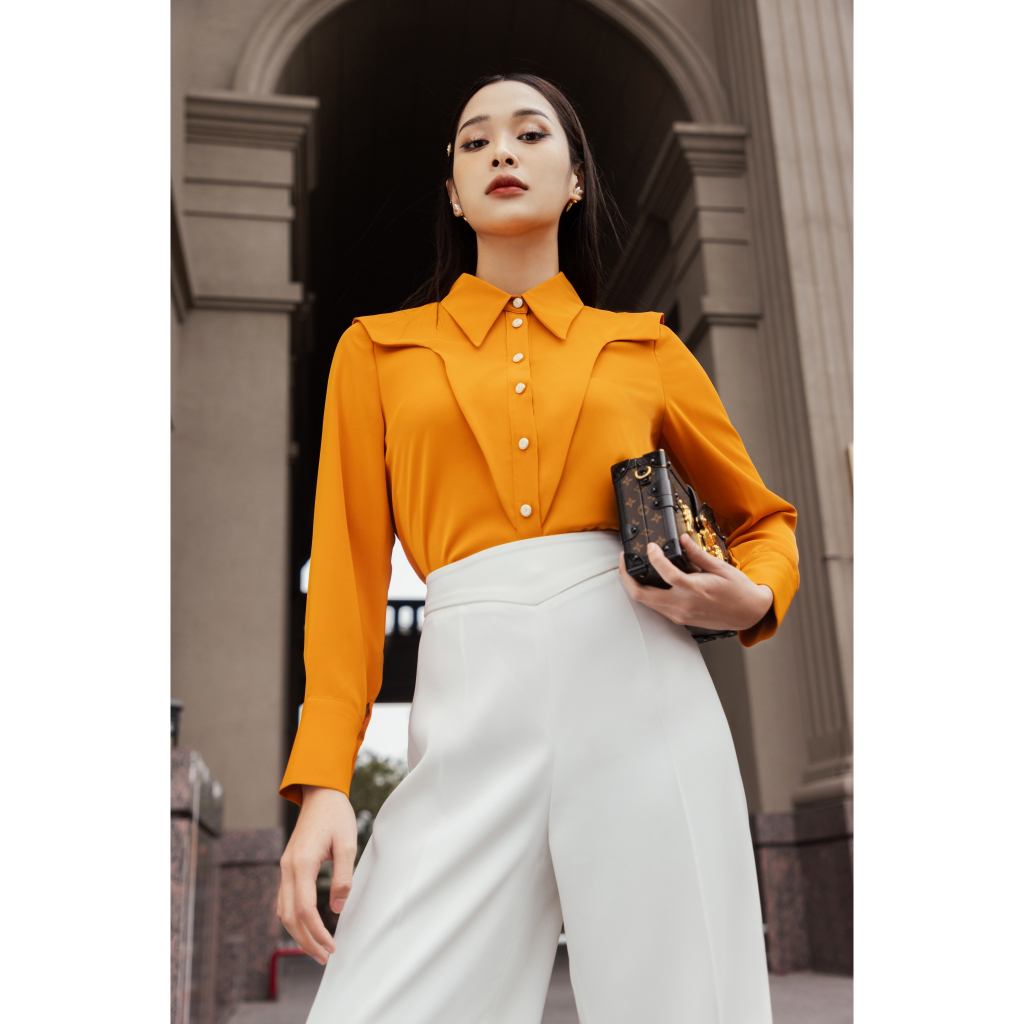Áo Sơ Mi Thân Trước Hình V Thời Trang Thanh Lịch By LEMIA Design - 23A304