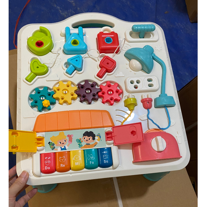 Bảng bận rộn, busy board, đồ chơi montessori, đồ chơi phát triển tư duy và vận động tinh cho bé