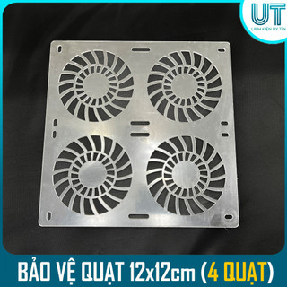 Tấm đế bảo vệ quạt tản nhiệt 12x12cm bằng mica trắng Đài Loan trong suốt - Loại 2 quạt và 4 quạt ( CỰC ĐẸP )