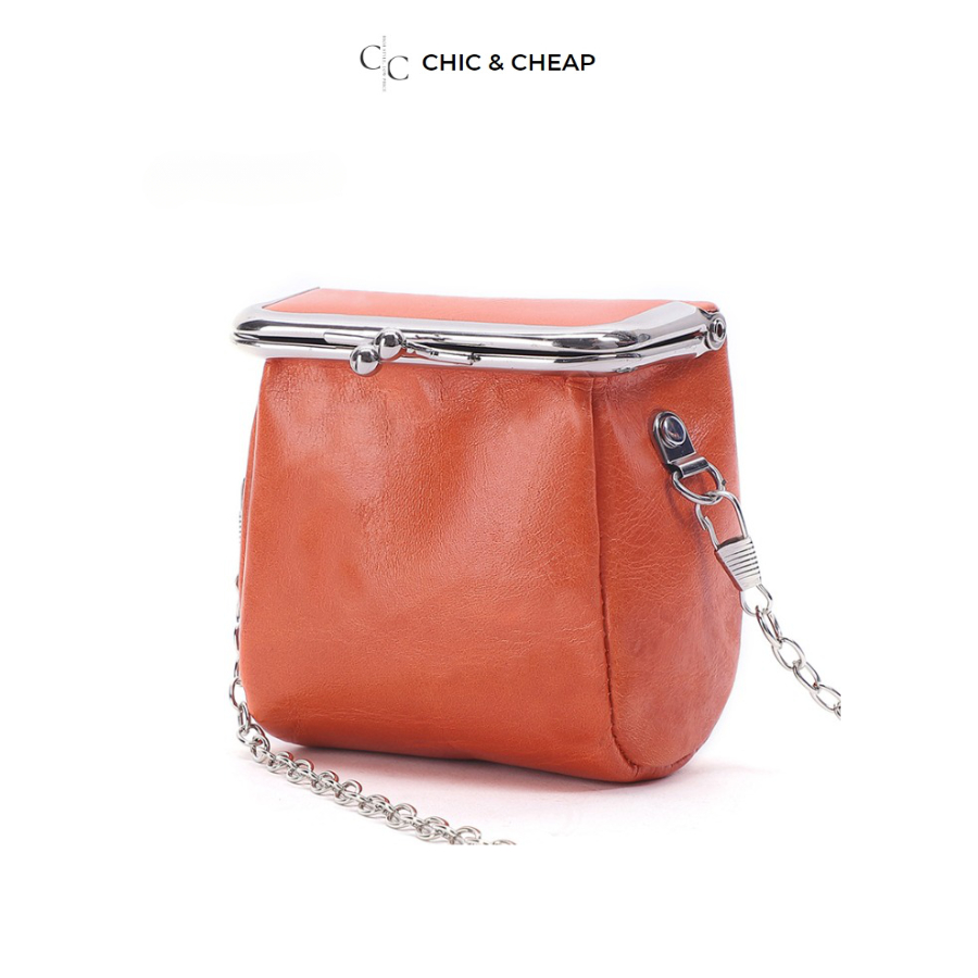 Túi đeo chéo nữ mini CHIC & CHEAP da thật LMJ-01