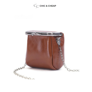 Túi đeo chéo nữ mini CHIC & CHEAP da thật LMJ-01
