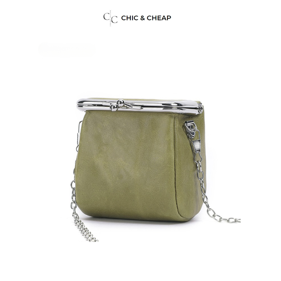 Túi đeo chéo nữ mini CHIC & CHEAP da thật LMJ-01