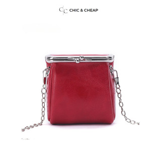 Túi đeo chéo nữ mini CHIC & CHEAP da thật LMJ-01