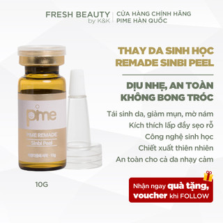 Peel thay da dịu nhẹ, lành tính giúp tái tạo da, thải độc tố, sáng da, giảm thâm, mờ sẹo, kiềm dầu Pime Sinbi Peel 10ml