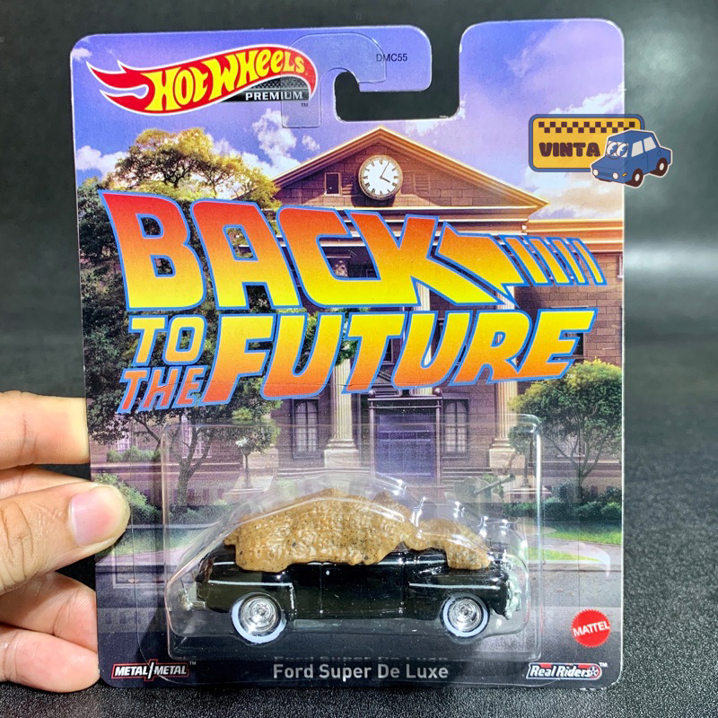 Xe mô hình Hot Wheels Retro Entertainment Back to the Future FORD SUPER DE LUXE - Black - tỉ lệ 1:64