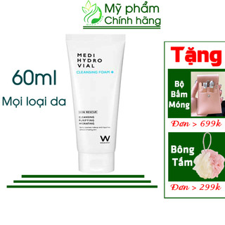 Sữa Rửa Mặt Wonjin Effect 3 Dòng Tách Sét Medi Hydro Vial Cleansing Foam 80ml Water Toning 80ml Hyaluron Cleasing 100ml