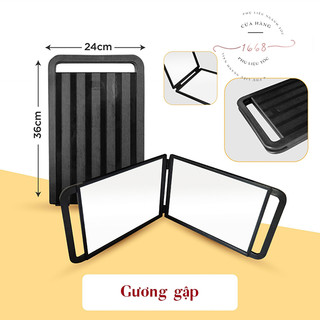 Gương gập soi sau gáy chuyên dùng cho salon tóc , gương soi sau gáy, lưng chuyên dùng cho salon tóc