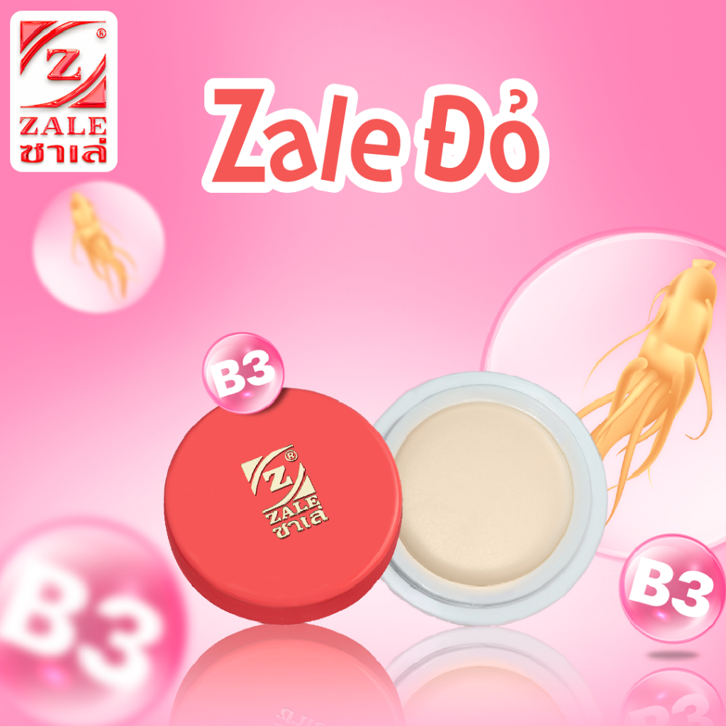 Kem Dưỡng Trắng Da ZALE Đỏ Nhân Sâm 6g Tẩy Nám Tàn Nhang Che Khuyết Điểm