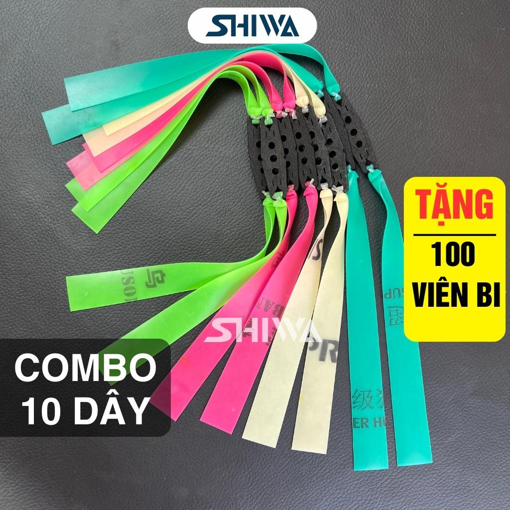 10 Dây Ná Cao Su Cao Cấp ĐỦ MẪU 1 Lớp, 2 Lớp - Thun Ná Cao Su Full Usopp/Super Hunter/Precise 0.55/0.65/1.2/1.5mm SHIWA