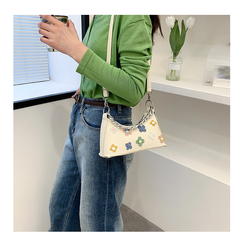 Túi Kẹp Nách 2023 Họa Tiết Hoa Phối Dây Xích Thời Trang Mùa Hè Dành Cho Nữ Túi nhỏ xách tay đeo mới kiểu dáng phương Tây