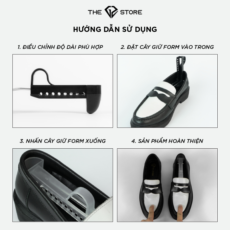 Cây giữ form giày G2 chống nhăn mũi giày, Shoe Tree giữ form giày sneaker, giày da tùy chỉnh size dễ dàng