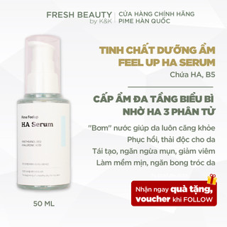 Tinh chất serum Pime Feel Up HA Serum cấp ẩm hỗ trợ phục hồi cho da căng bóng, giảm nhăn, dưỡng ẩm chuyên sâu 50g