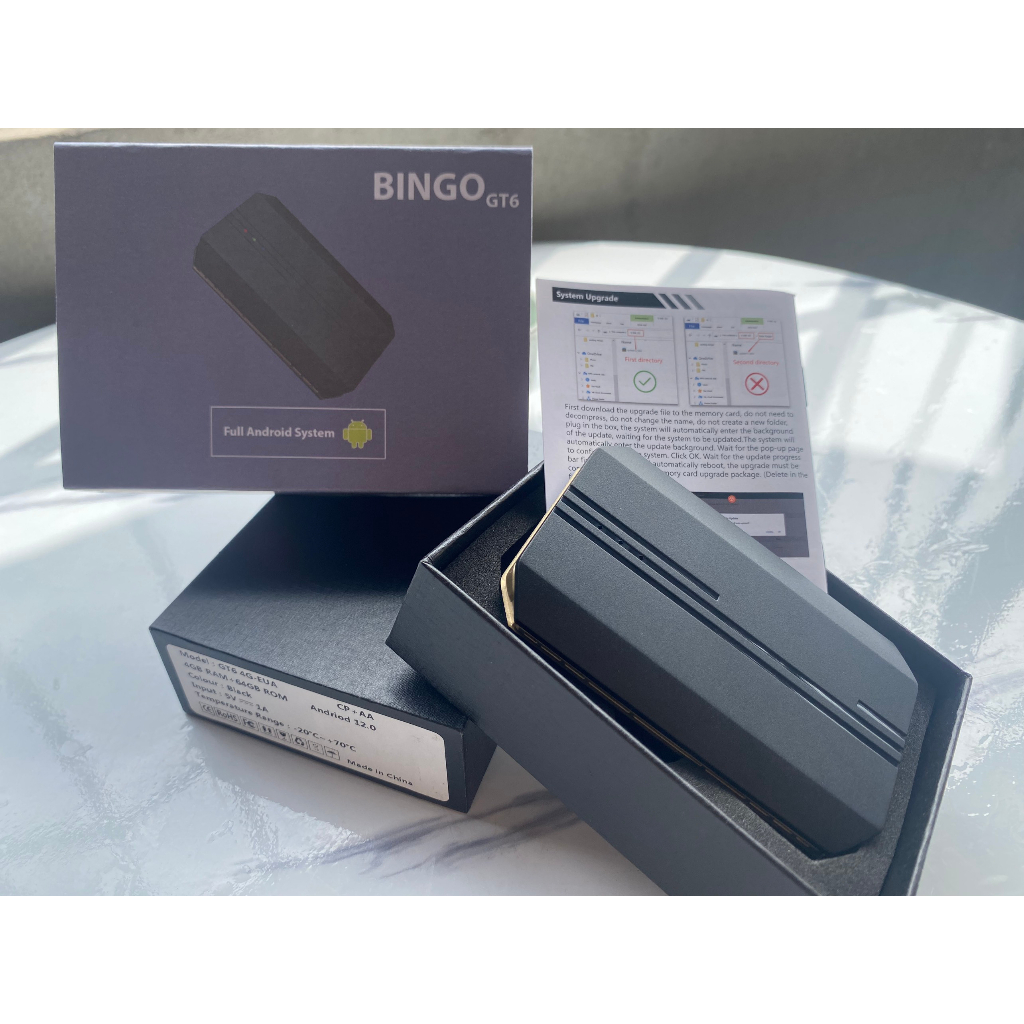 Box Android BINGO GT6 2023 -Tặng Ngay Vietmap S2 FREE+SIM 4G - Android 12.0 Chip 665 RAM 4GB+ROM 64GB