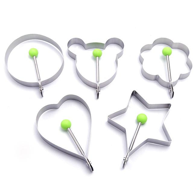 Bộ Khuôn Chiên Trứng, Làm Bánh Chất Liệu Thép Không Gỉ, Thiết Kế Nhiều Hình Dễ Thương, Giúp Bạn Sáng Tạo Trang Trí Món