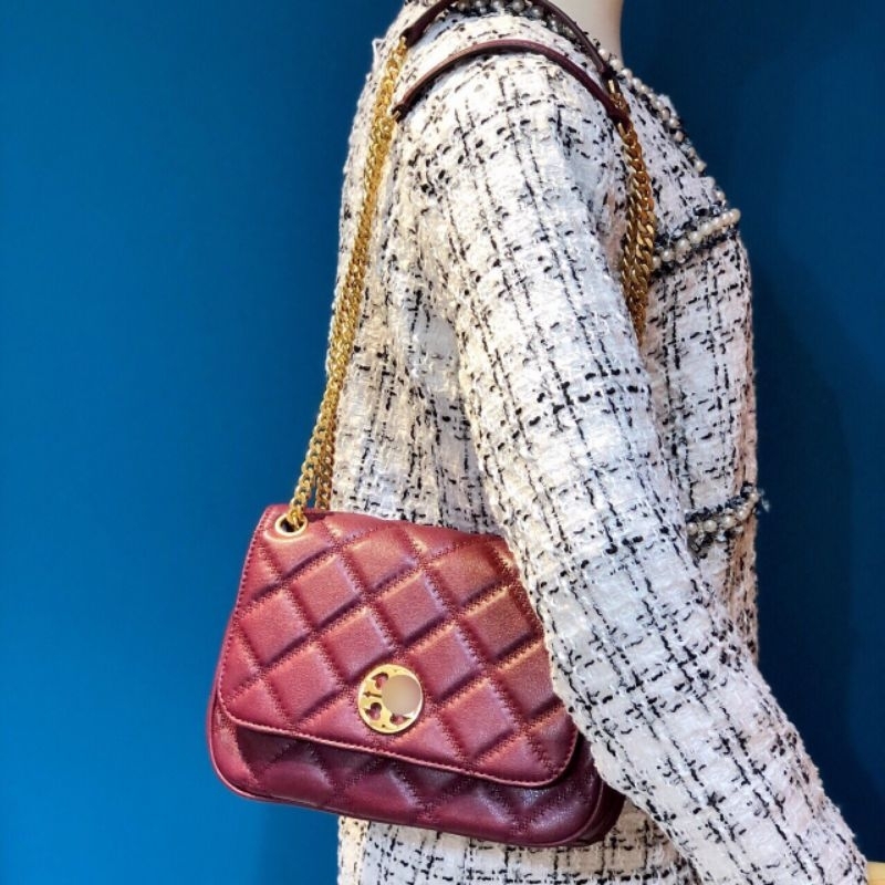 TÚI TORY BURCH WILLA SMALL LEATHER SHOULDER BAG