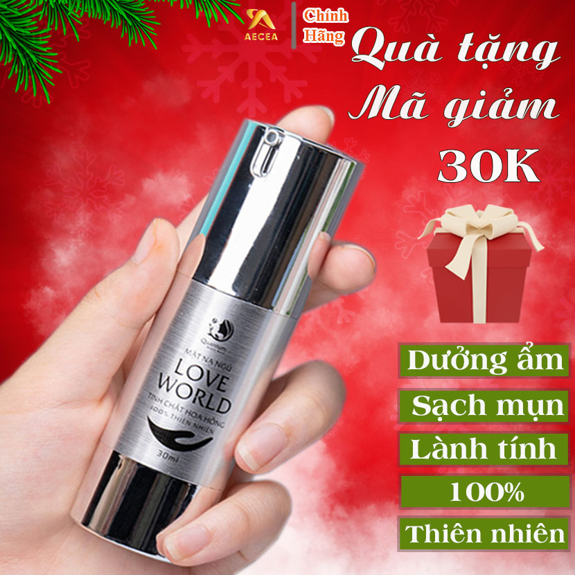 Mặt Nạ Ngủ Tinh Chất Hoa Hồng Love World Kem Dưỡng Da Dưỡng Ẩm Ban Đêm Trắng Da Kháng Khuẩn Tăng Collagen Chống Lão Hóa