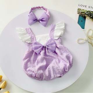 BODY XỐP NHÚN TÍM XINH XINH MIN BOUTIQUE. ĐỒ BÉ GÁI SƠ SINH, ĐẦY THÁNG, THÔI NÔI, TẶNG QUÀ, CHỤP HÌNH