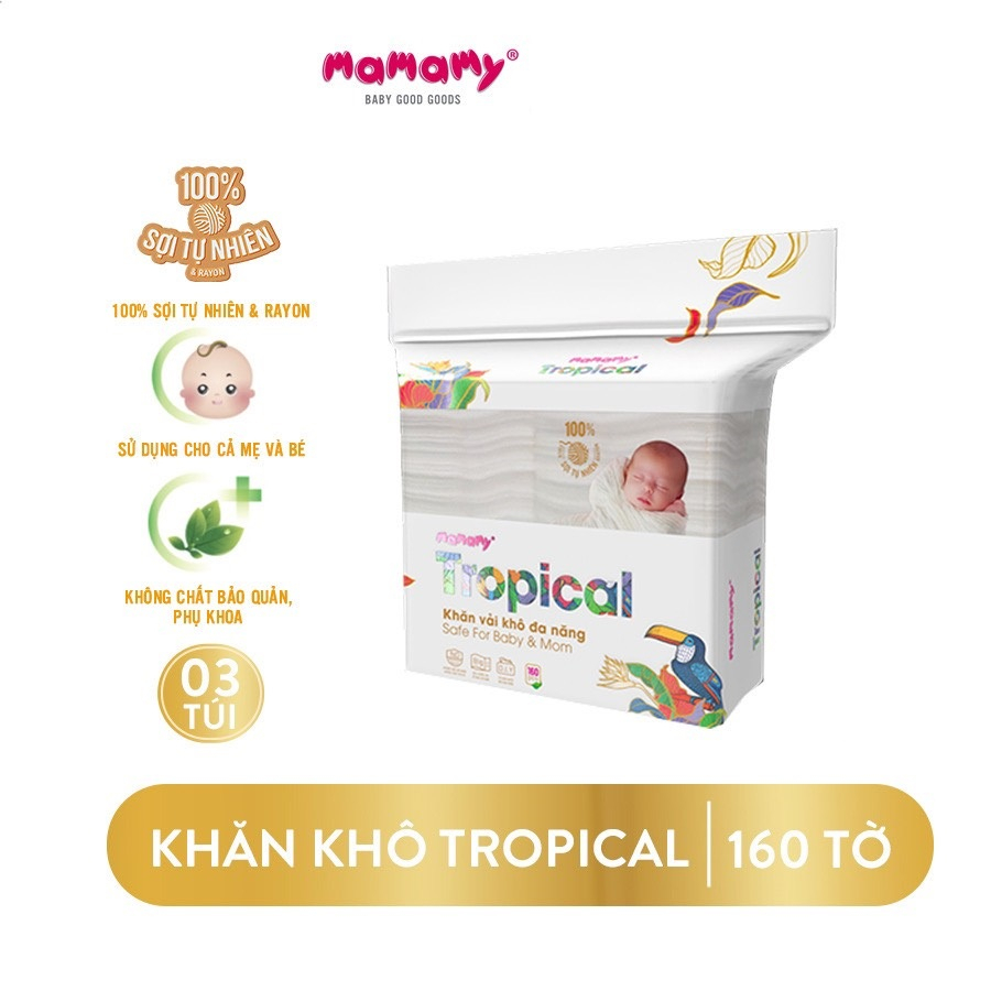 Khăn khô đa năng Mamamy / Mamamy Tropical ( 160-180 tờ )