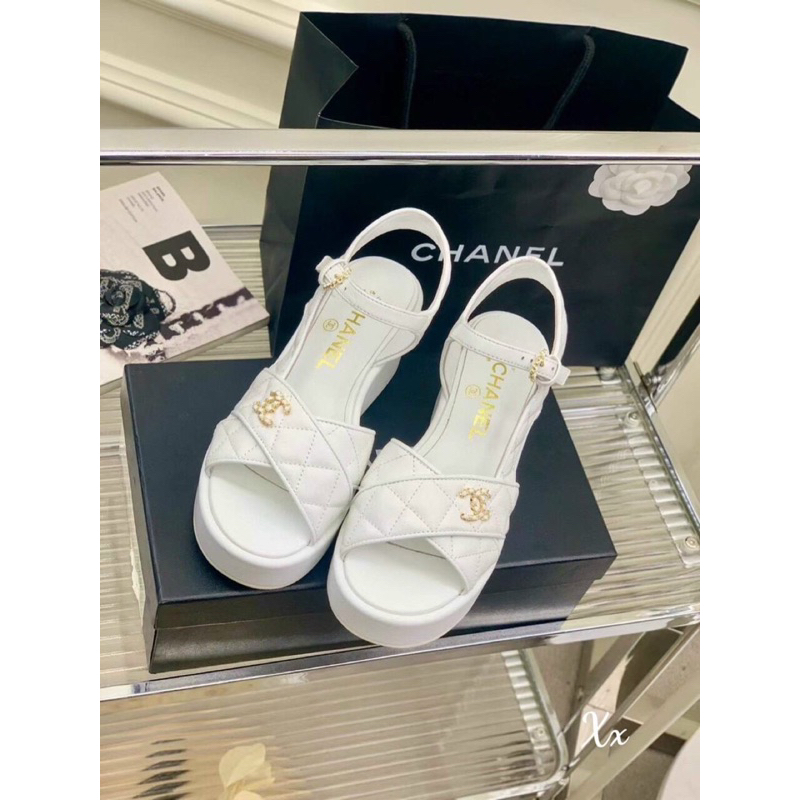 Sandal cha.nel nữ quai vát trần đế xuồng- Hàng QC fullbox- kèm video thật