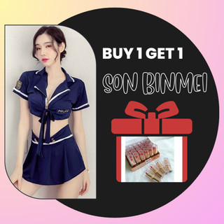 Váy Ngủ Cosplay Đồng Phục Nữ Cảnh Sát Gợi Cảm