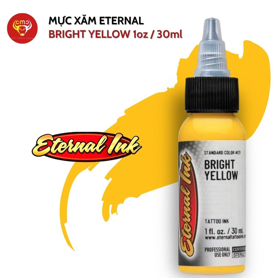 Mực Eternal Bright Yellow 30ml xăm hình chính hãng - CMC Tattoo Supply