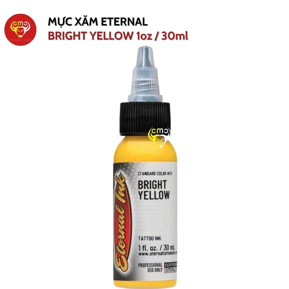 Mực Eternal Bright Yellow 30ml xăm hình chính hãng - CMC Tattoo Supply