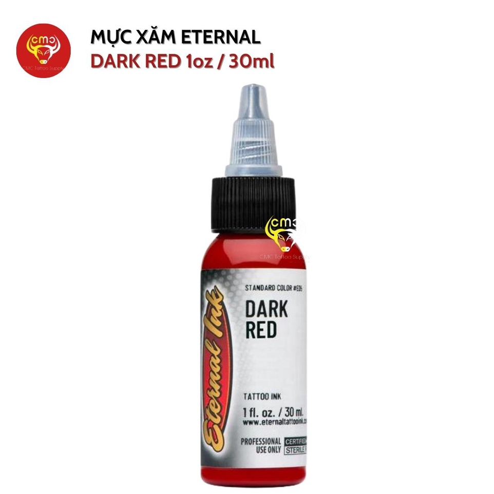 Eternal Dark Red 30ml, Mực xăm hình chính hãng cực đẹp CMC Tattoo Supply