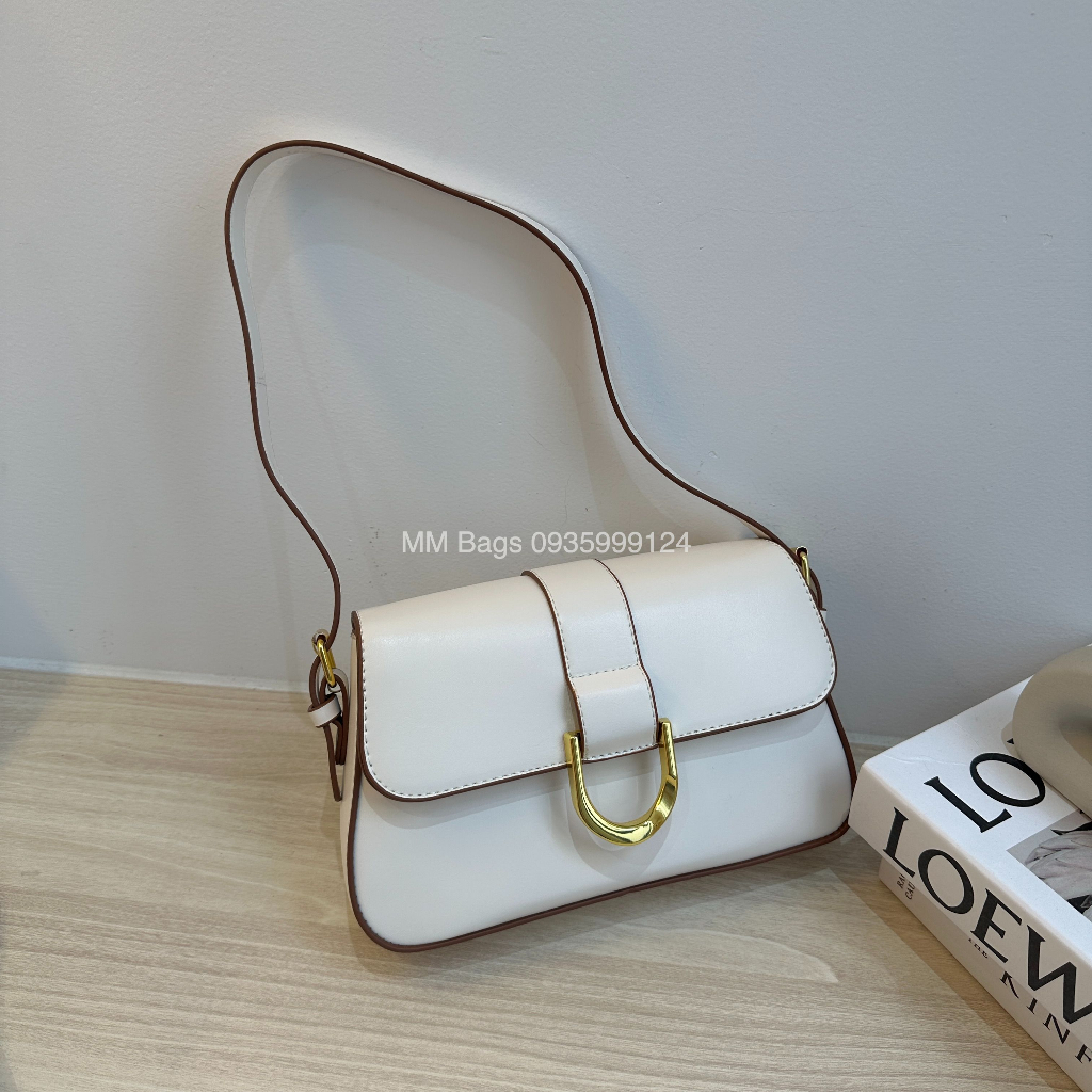 Túi cnk móng ngựa MM Bags túi kẹp nách size 23 đi chơi da đẹp form cứng cáp