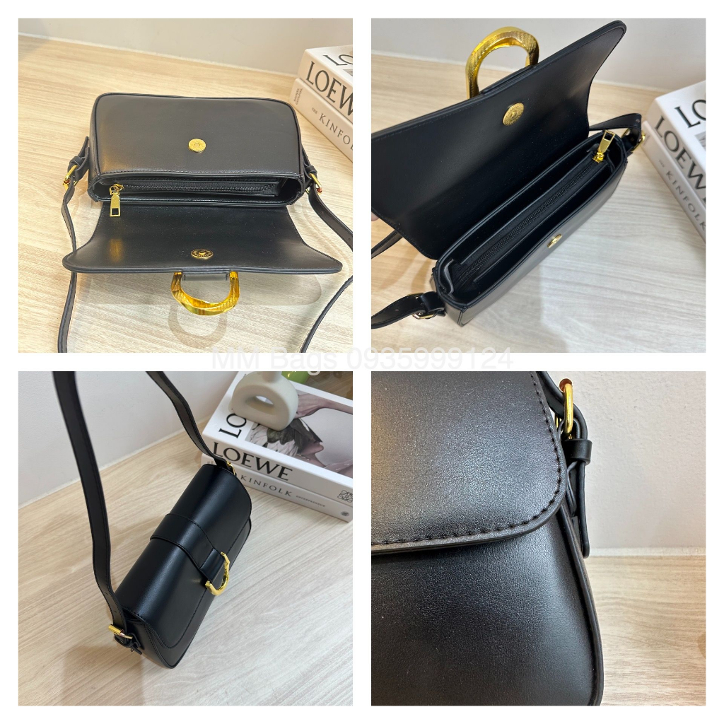 Túi cnk móng ngựa MM Bags túi kẹp nách size 23 đi chơi da đẹp form cứng cáp