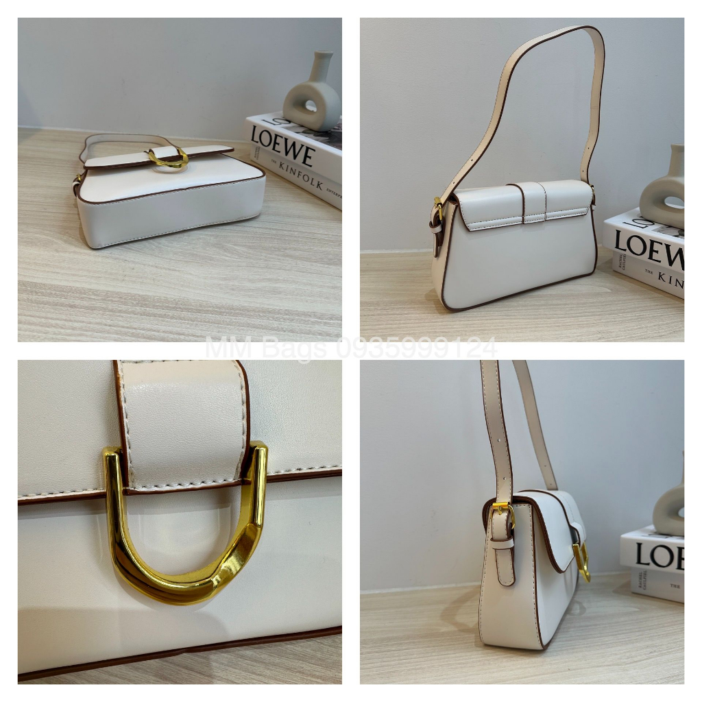 Túi cnk móng ngựa MM Bags túi kẹp nách size 23 đi chơi da đẹp form cứng cáp