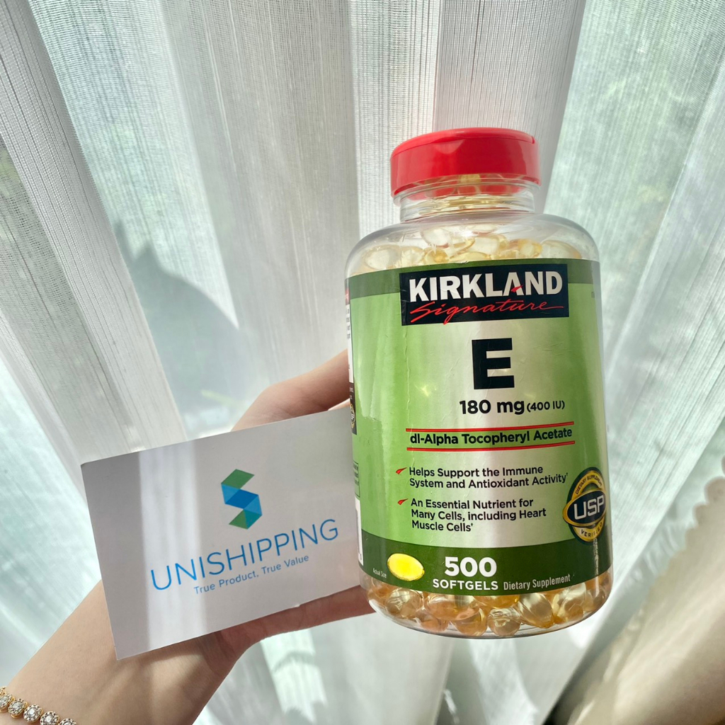 Viên Uống Bổ Sung Vitamin E 180mg Kirkland Signature  chính hãng Unishop28
