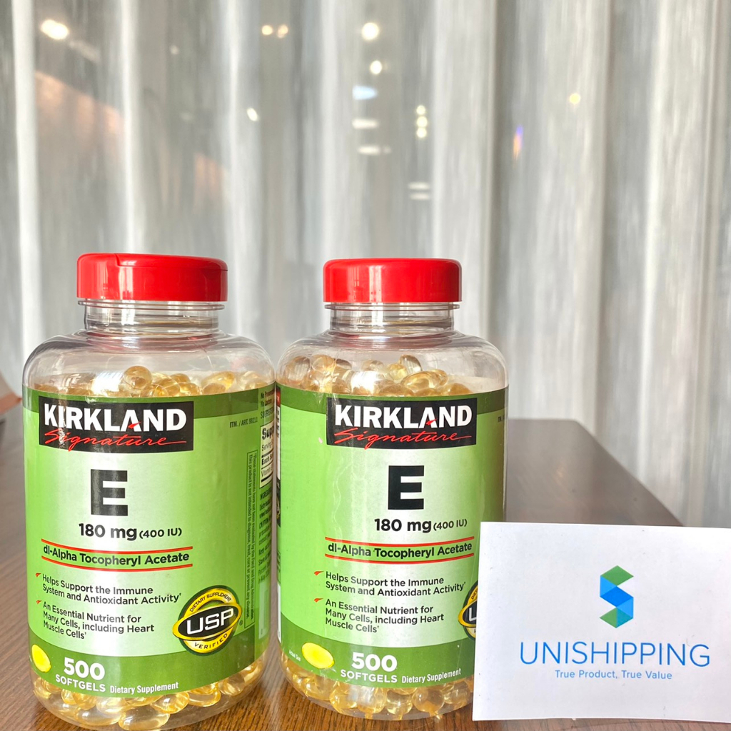Viên Uống Bổ Sung Vitamin E 180mg Kirkland Signature  chính hãng Unishop28