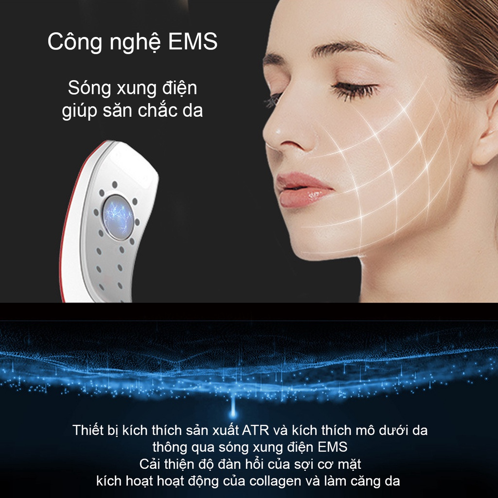 Máy Nâng Cơ Mặt H1031, trẻ hoá làn da, xoá nọng càm, làm thon gọn khuôn mặt, lưu thông tuần hoàn máu, đảm bảo an toàn