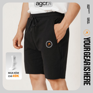 Quần đùi thể thao nam AGCR quần shorts dây rút cotton thoáng khí ngang gối ESSENTIAL SHORTS 02