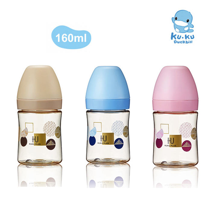 Bình sữa KUKU cổ rộng PPSU phiên bản KU-Plus KU5882 - 160ml