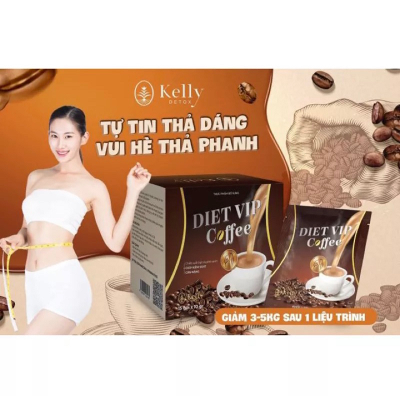 Cà phê giảm cân Diet Vip Coffee mẫu mới - Cam kết chính hãng 100% (GIÁ HUỶ DIỆT GIẢM 40%)