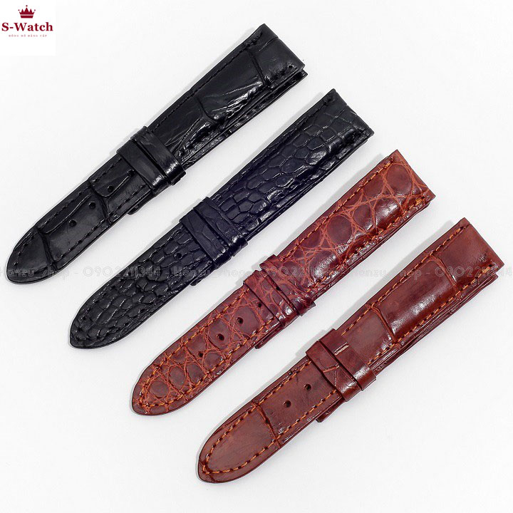 Dây Đồng Hồ Handmade Da Cá Sấu Thật Cao Cấp [ vân sô ]