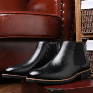 [BIG SIZE 44-50] Giày Tây Size Lớn Big Size Chelsea Boot Remen Black Giày Nam Xò Công Sở Dép Sneker Ngoại Cỡ 45 46 47 48