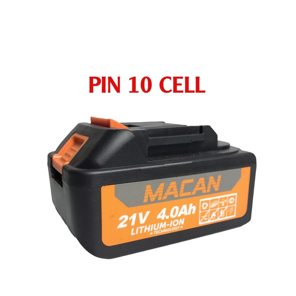 Pin Macan 15 cell 21V 6AH chân pin phổ thông