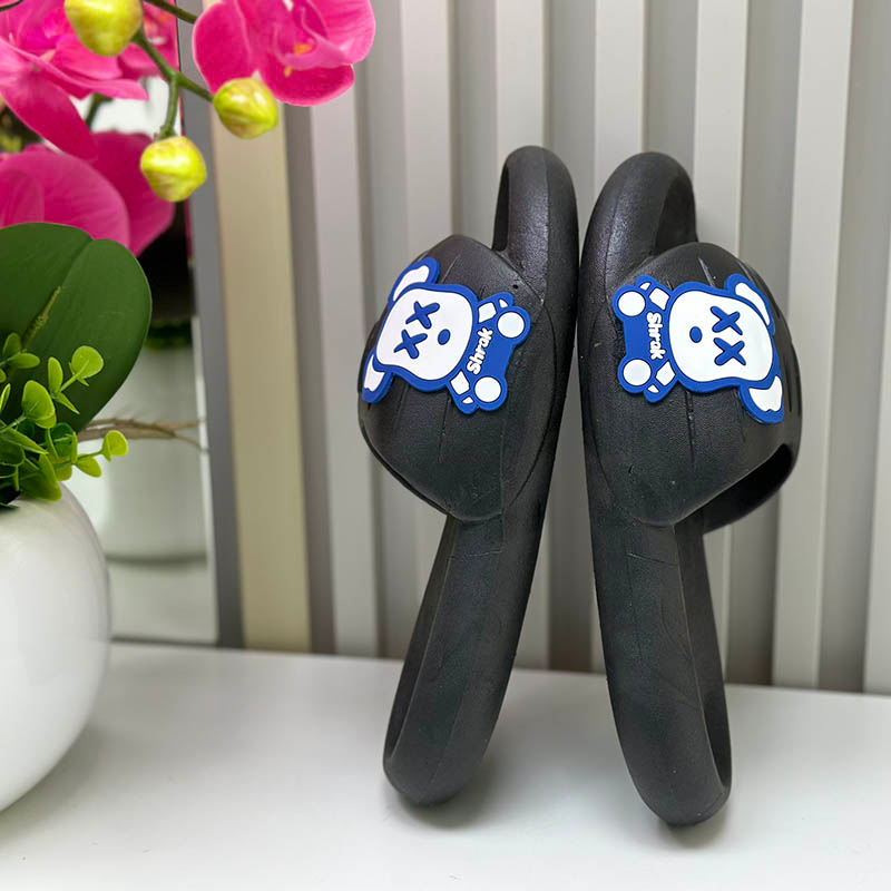 Dép đế bánh mì nam nữ quai ngang siêu nhẹ, siêu êm chân chống thấm nước cao 3cm - Đen