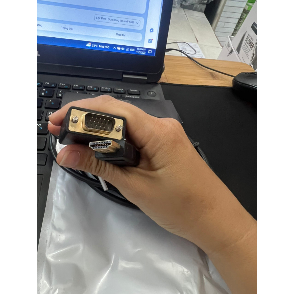 Cáp Chuyển VGA ra HDMI +USB Audio 1.8m, Hỗ Trợ 1080P, 720P