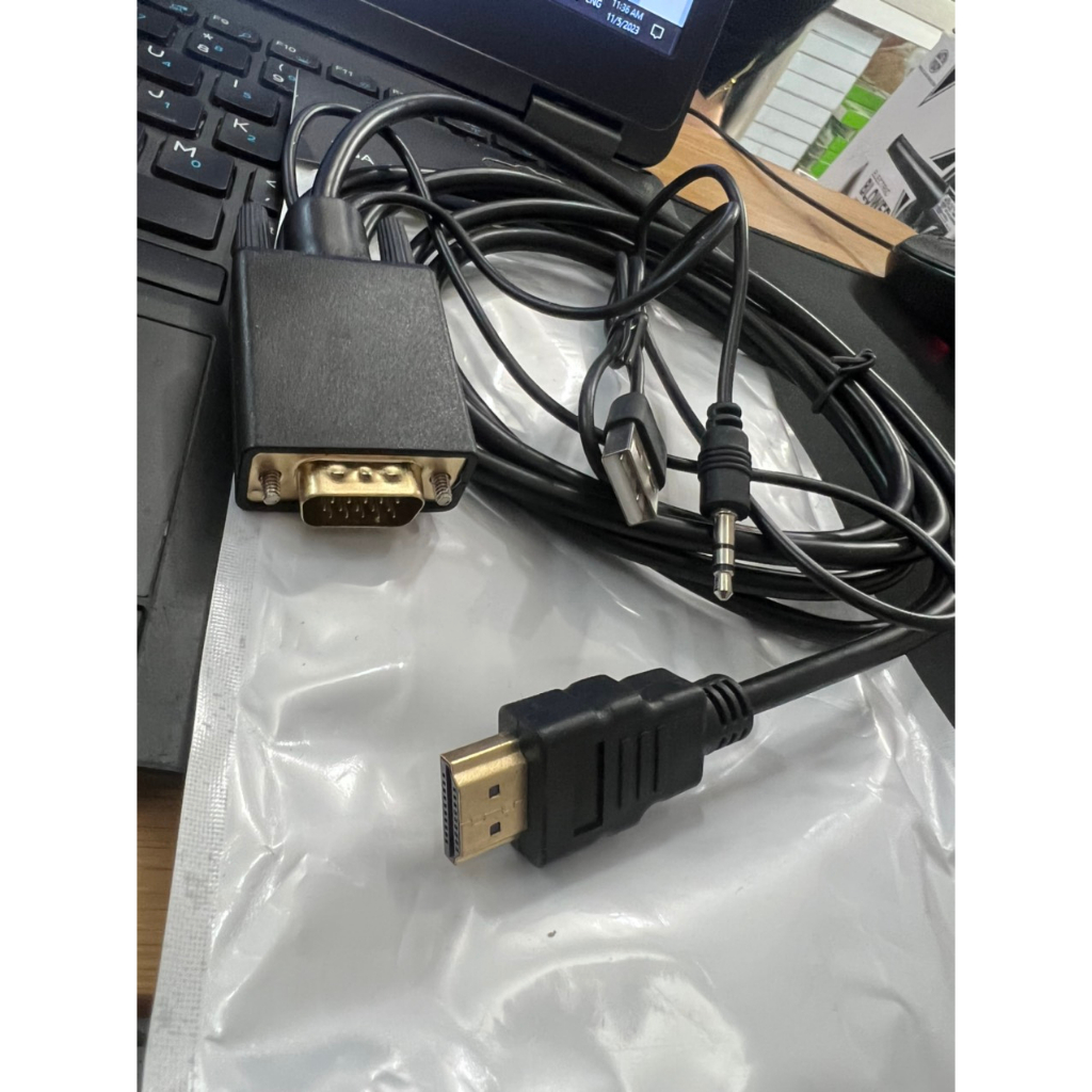 Cáp Chuyển VGA ra HDMI +USB Audio 1.8m, Hỗ Trợ 1080P, 720P