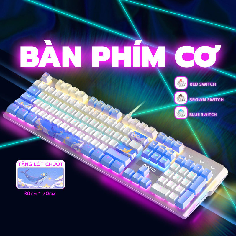 Bàn phím cơ gaming có dây ONIKUMA Blue/Red/Brown switch 104 phím, có đèn RGB, cho máy tính/laptop | BigBuy360 - bigbuy360.vn