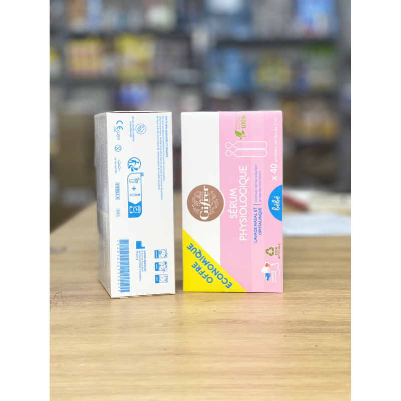 Nước muối sinh lý Gifrer màu hồng 40 ống, Pháp