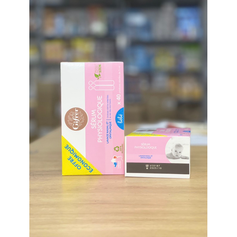 Nước muối sinh lý Gifrer màu hồng 40 ống, Pháp