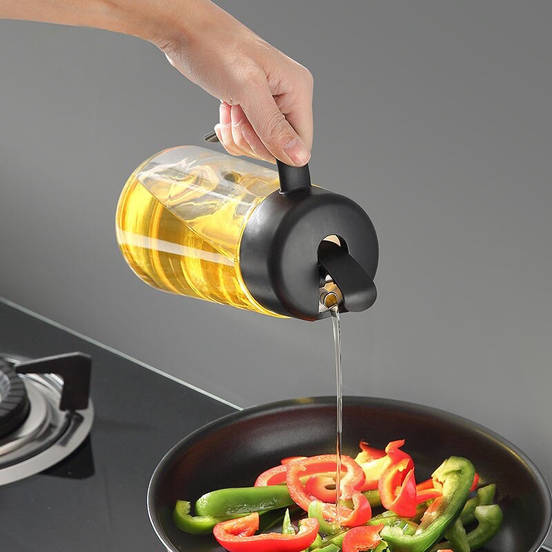 Bình Đựng Nước Mắm, Dầu Ăn Ecoco  Có Nắp Mở Tự Động, Bình Chiết Dầu Ăn Nước Mắm Nắp Mở Tiện Lợi